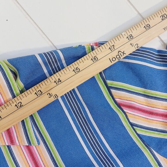Talbots Multi-Color Striped Cotton Shirt Women's Large Button Up Long Sleeve - Picture 8 of 9